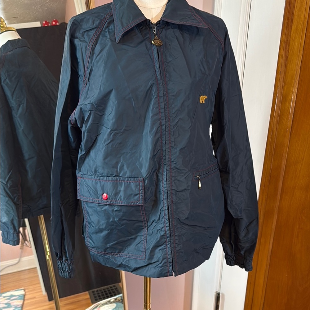 Vintage Jack Nicklaus Men's Navy Raincoat